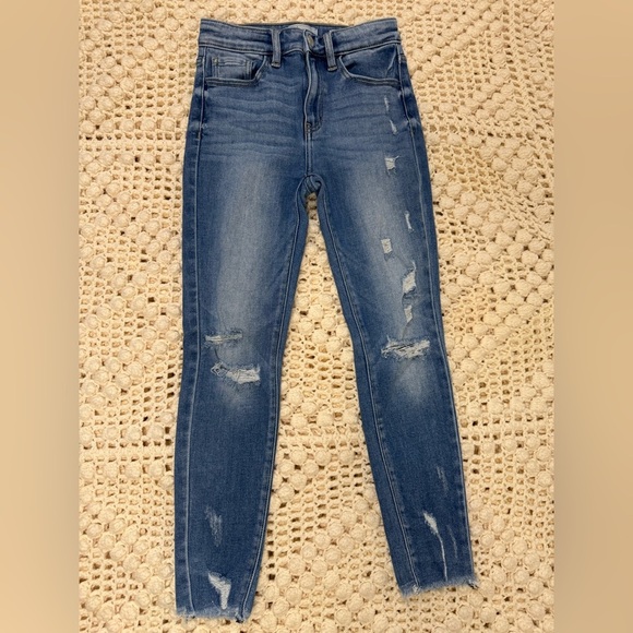 Kancan Women's Blue Distressed Jeans.    #17 - Picture 1 of 13